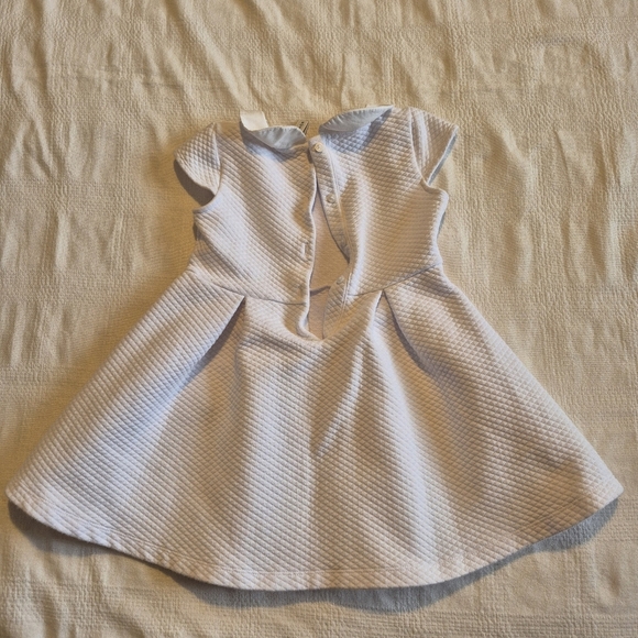 Janie and Jack girls size 5 white dress with bow & pearl buttons VGUC 2021 line - Picture 4 of 6